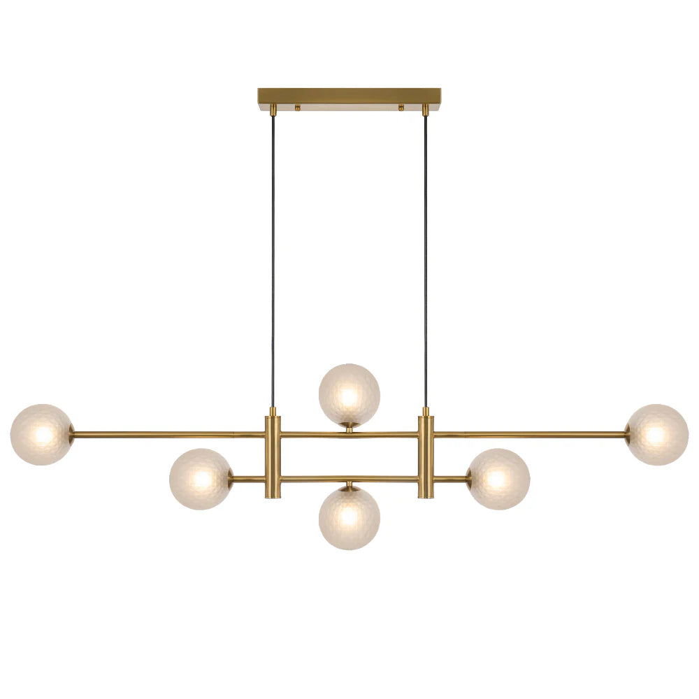 TYSON 6 LIGHT PENDANT ANTIQUE GOLD