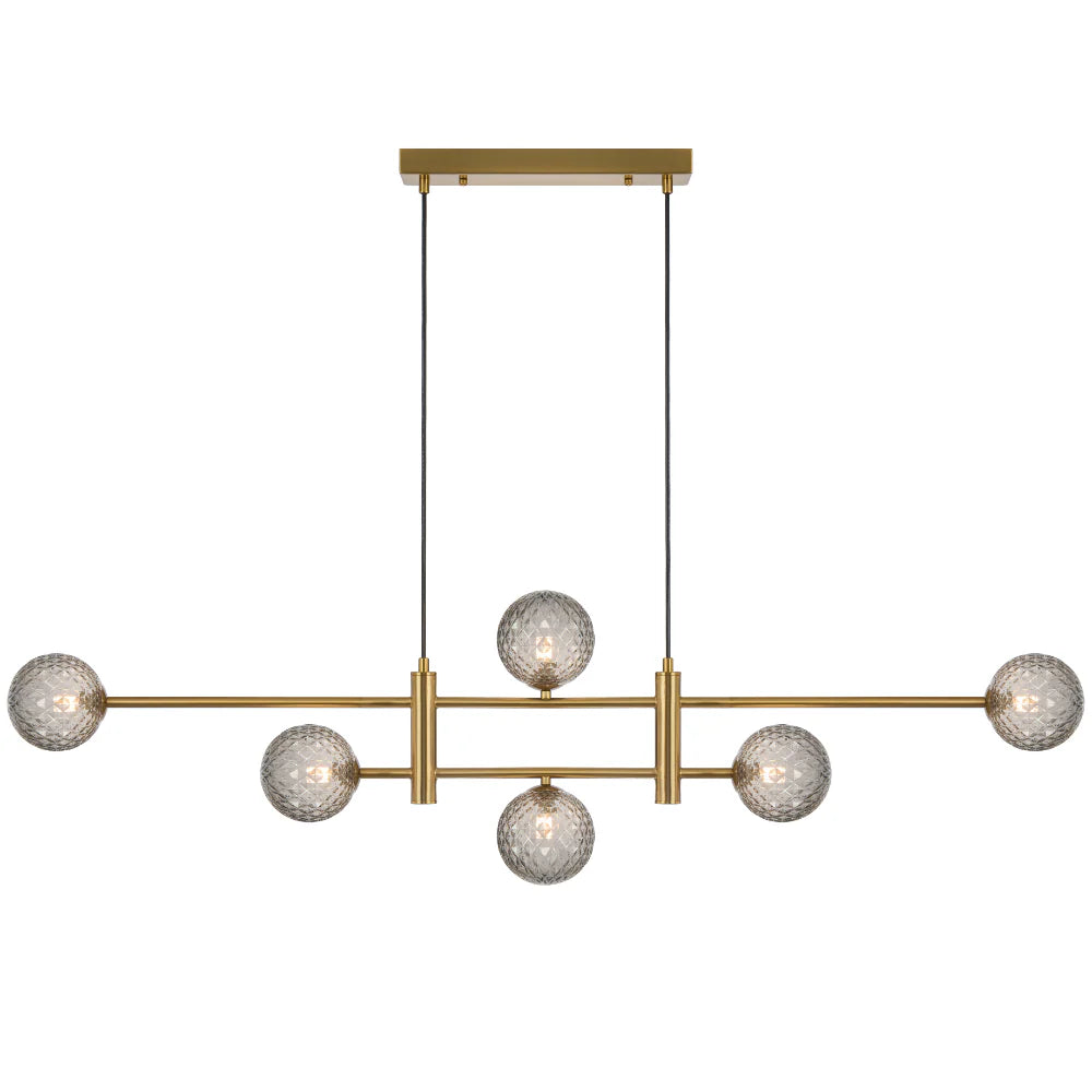 TYSON 6 LIGHT PENDANT ANTIQUE GOLD