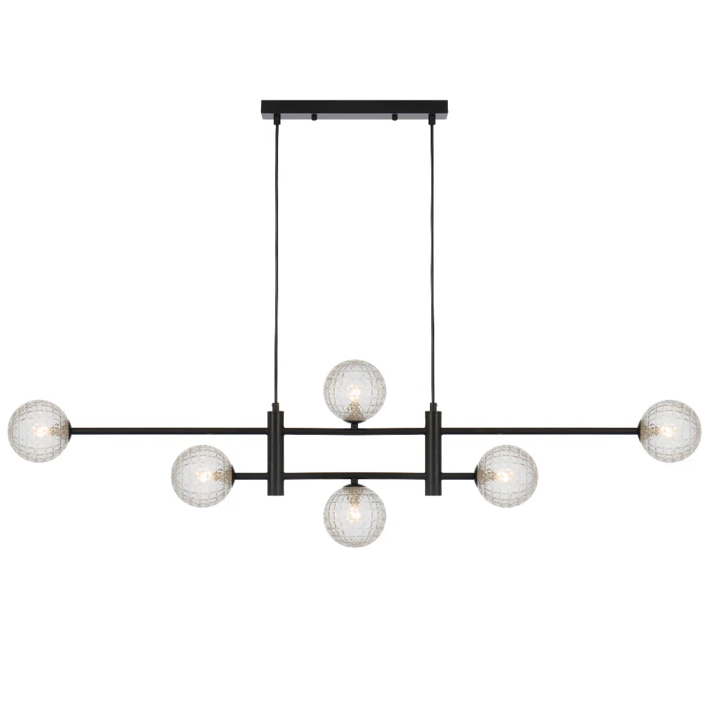 TYSON 6 LIGHT PENDANT BLACK