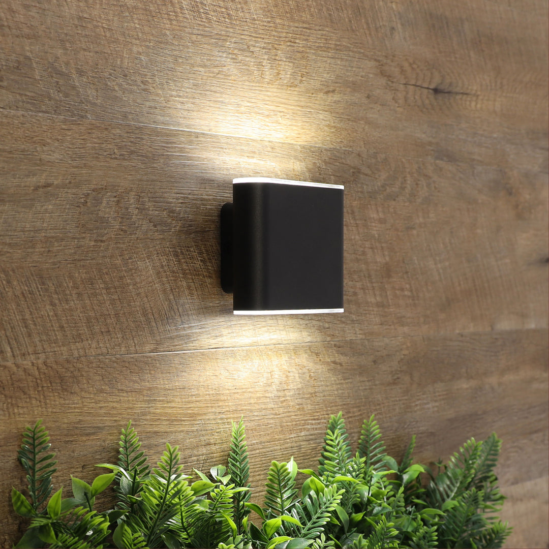 WASH 2X3 BLACK Up/Down LED Wall Washer WALL LIGHT
