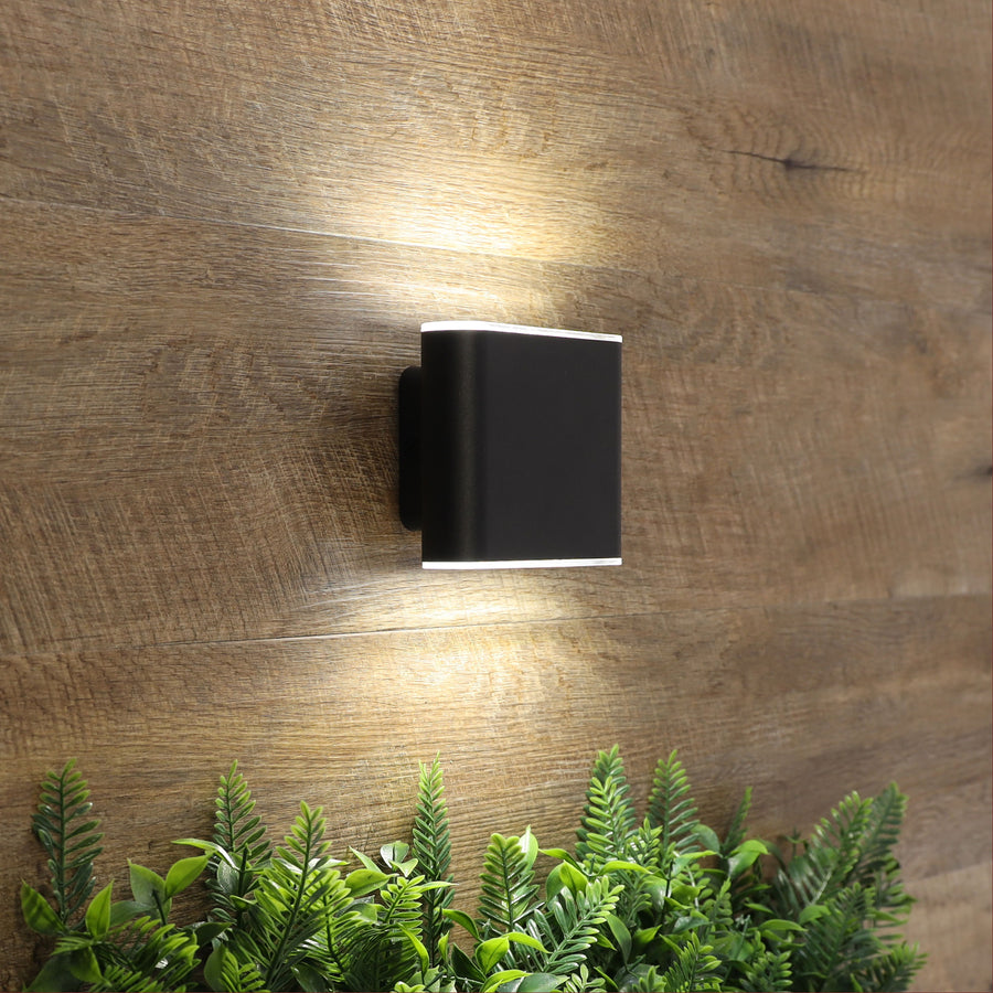 WASH 2X3 BLACK Up/Down LED Wall Washer WALL LIGHT