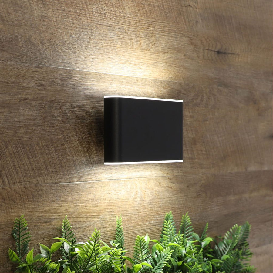 WASH 2X6 BLACK Up/Down LED Wall Washer WALL LIGHT