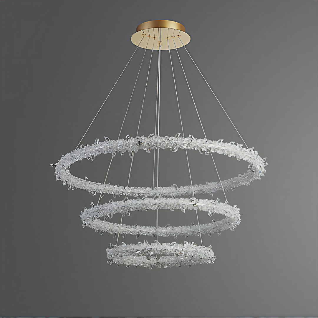 UP-GLACIER-4+6+8-3K-DIM GLACIER 3 RING PENDANT Pendant