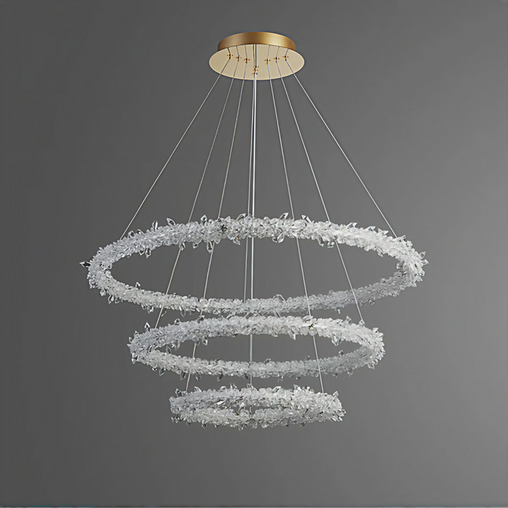 UP-GLACIER-4+6+8-3K-DIM GLACIER 3 RING PENDANT Pendant