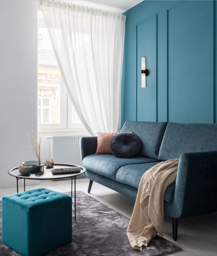 VARA: Interior Tubular Up/Down Opal Glass Wall Lights WALL LIGHT