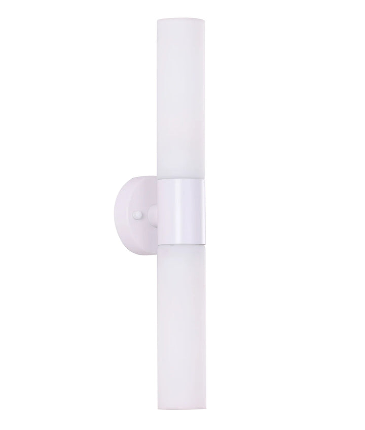 VARA: Interior Tubular Up/Down Opal Glass Wall Lights White WALL LIGHT