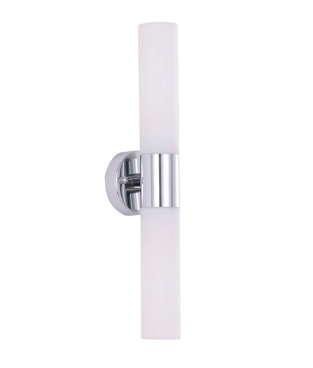 VARA: Interior Tubular Up/Down Opal Glass Wall Lights Chrome WALL LIGHT