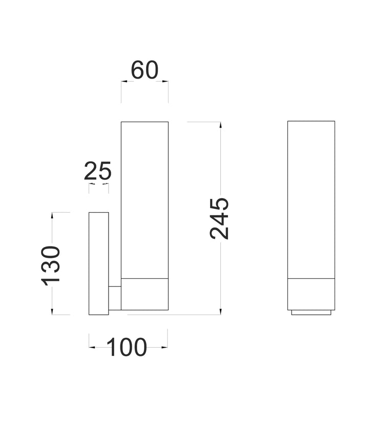 VARA: Interior Tubular Up Opal Glass Wall Lights WALL LIGHT