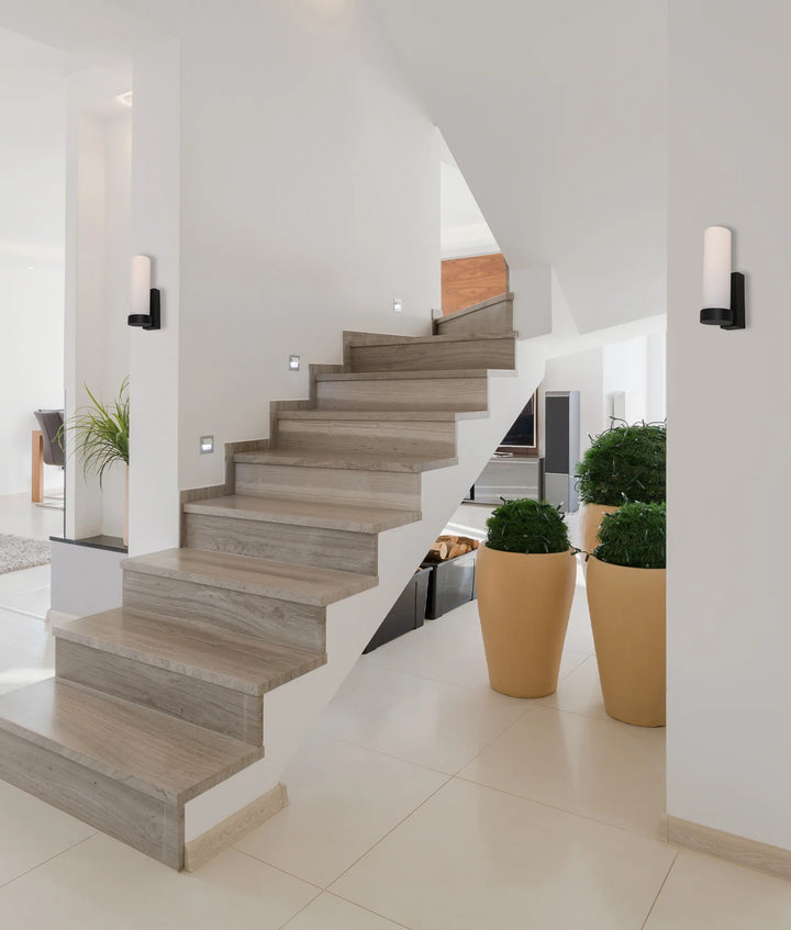 VARA: Interior Tubular Up Opal Glass Wall Lights WALL LIGHT