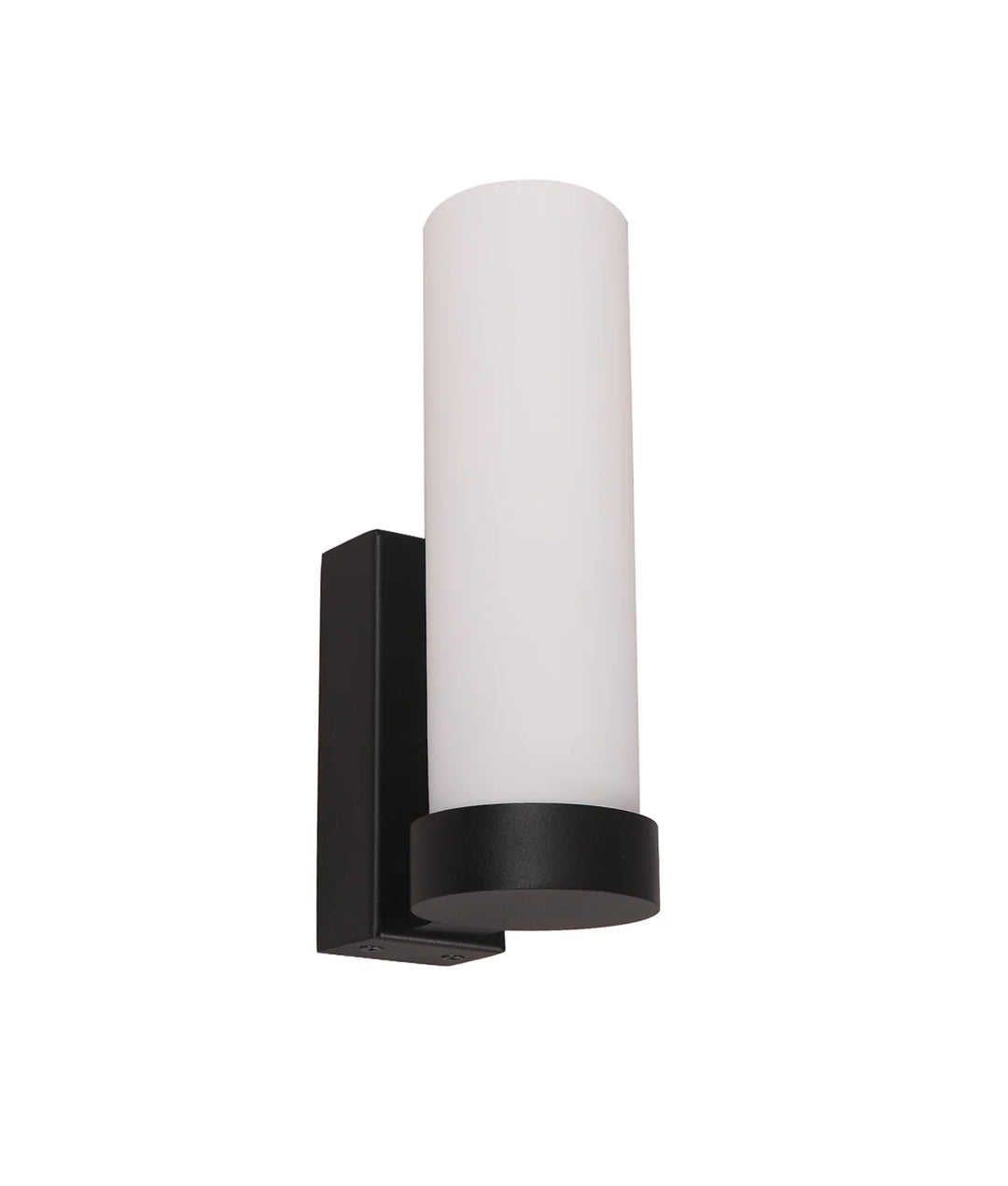 VARA: Interior Tubular Up Opal Glass Wall Lights Black WALL LIGHT