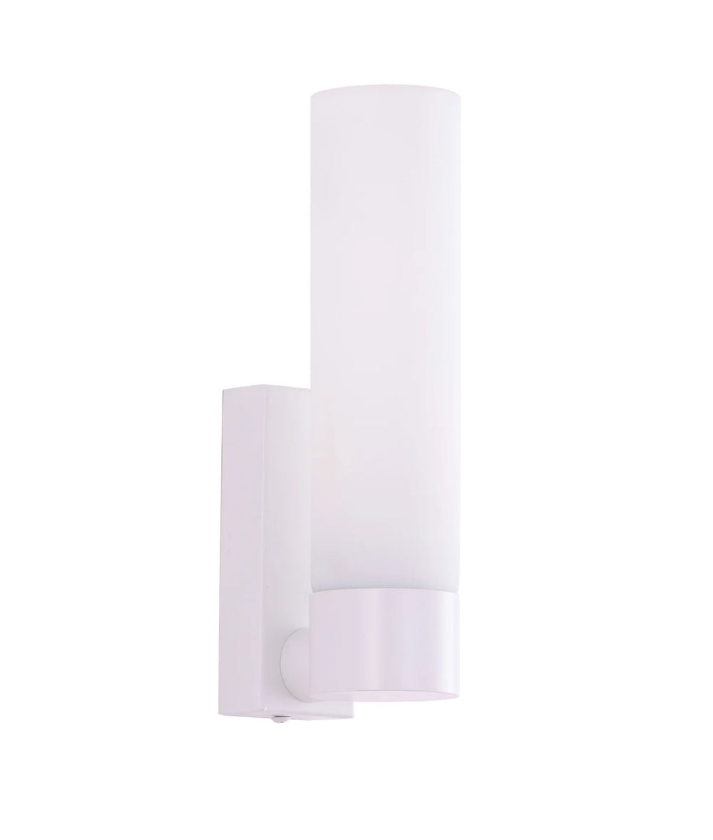 VARA: Interior Tubular Up Opal Glass Wall Lights White WALL LIGHT