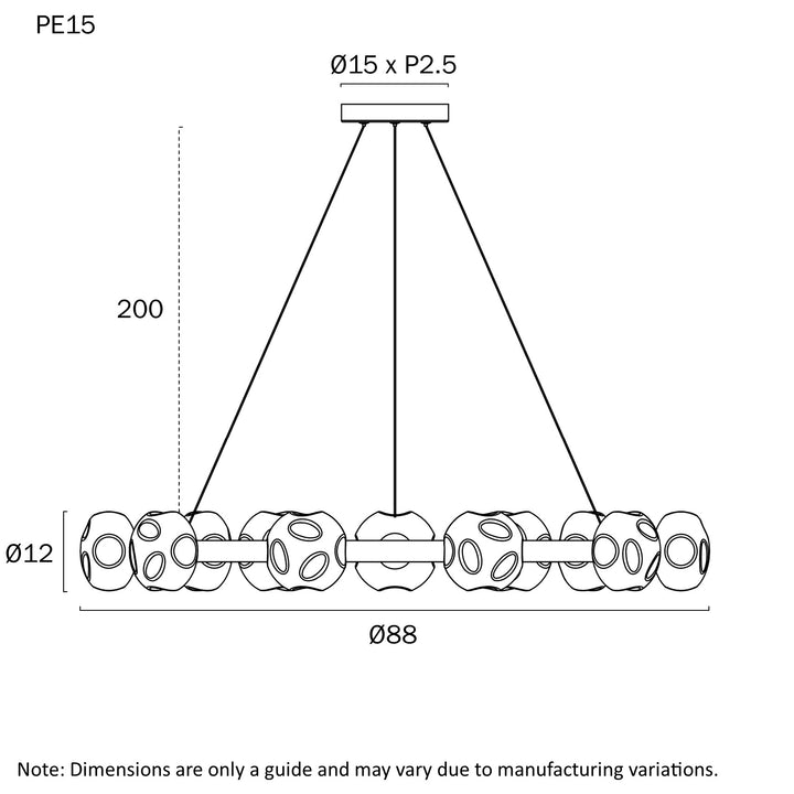 VARLIN 15 LIGHT PENDANT