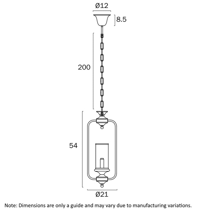 VELDEN 1 LIGHT PENDANT