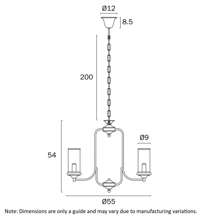 VELDEN 6 LIGHT PENDANT