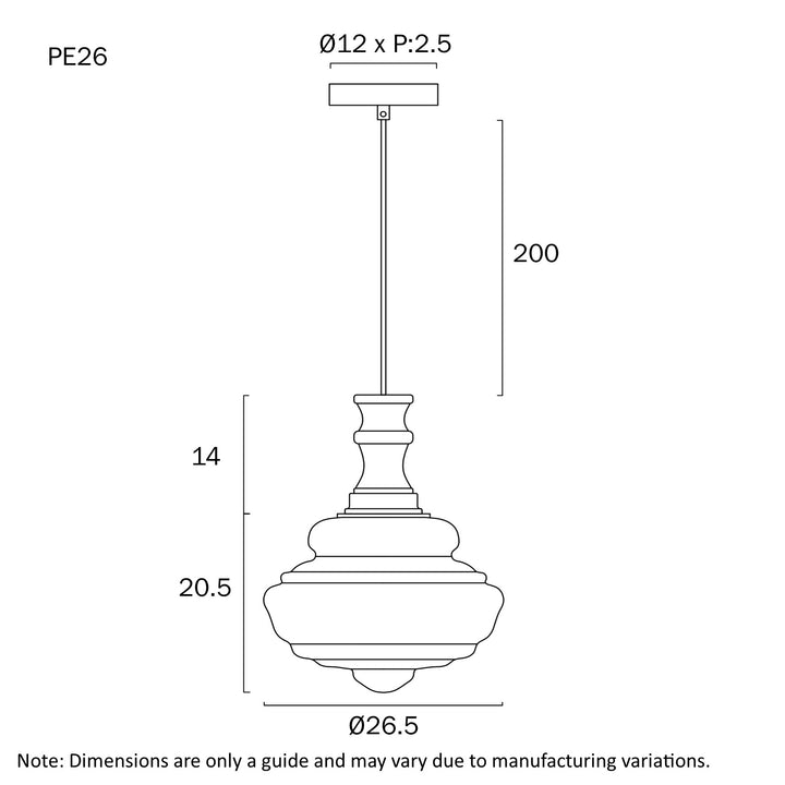 VERDUN 26CM PENDANT LIGHT Pendant