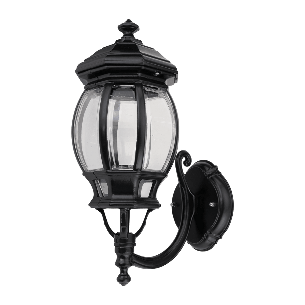 VIENNA-WALL BRACKET Curved Facing Up Black WALL LIGHT