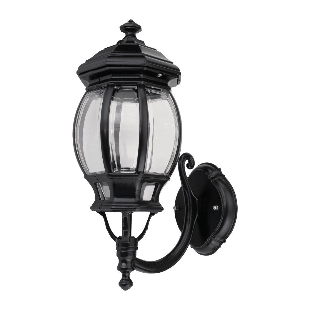 VIENNA-WALL BRACKET Curved Facing Up Black WALL LIGHT