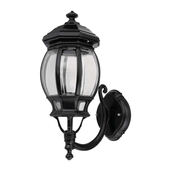 VIENNA-WALL BRACKET Curved Facing Up Black WALL LIGHT