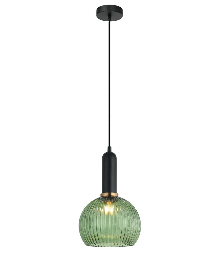 VINTAJ: Interior Wine Glass Shape Ribbed Glass Pendant Lights