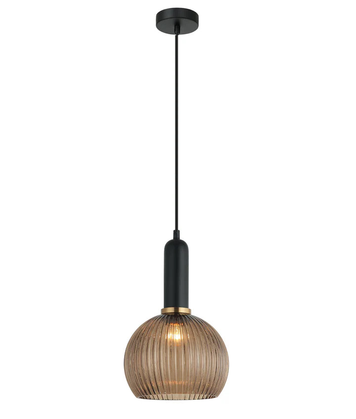 VINTAJ: Interior Wine Glass Shape Ribbed Glass Pendant Lights