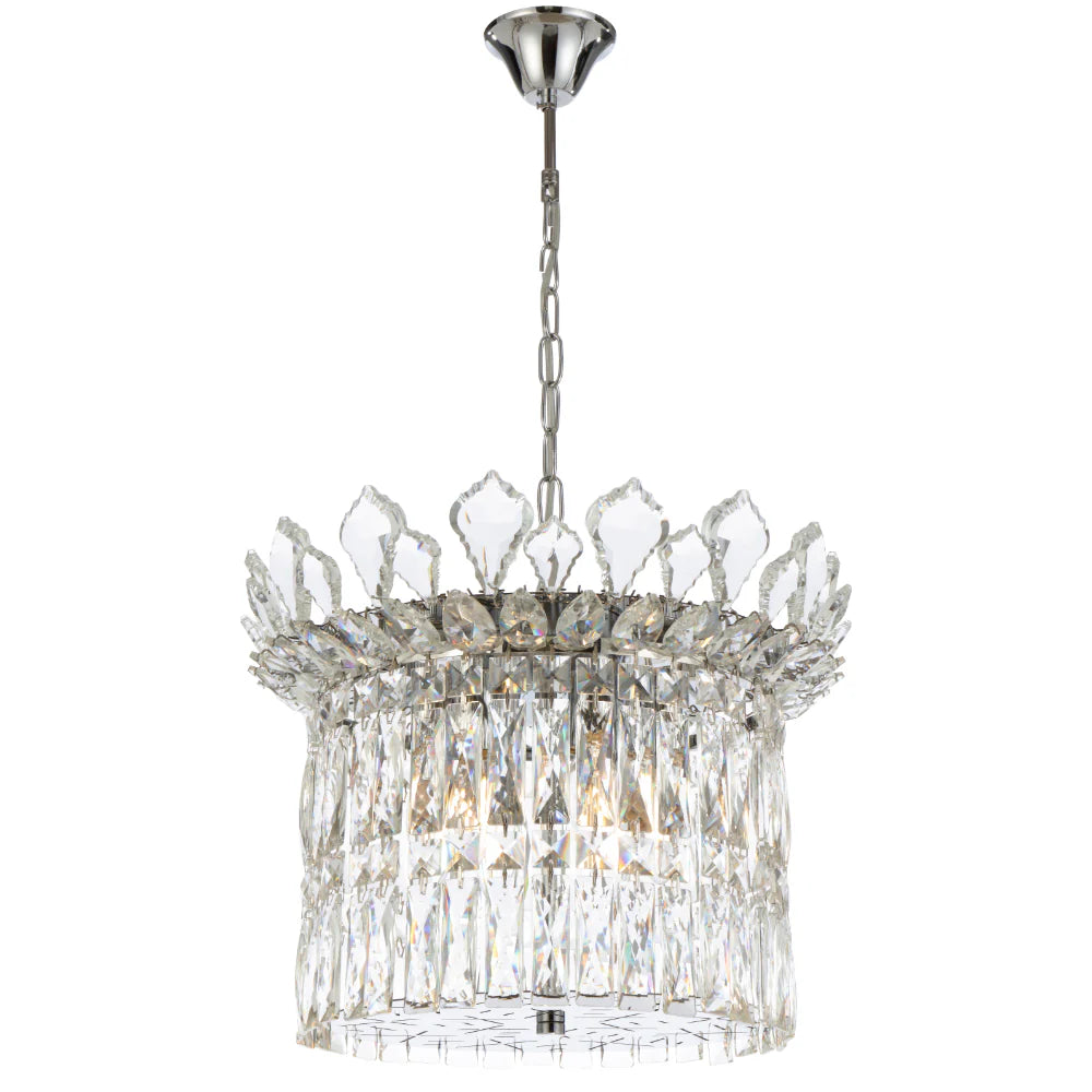 VIRELL 6 LIGHT PENDANT Chrome Chandelier