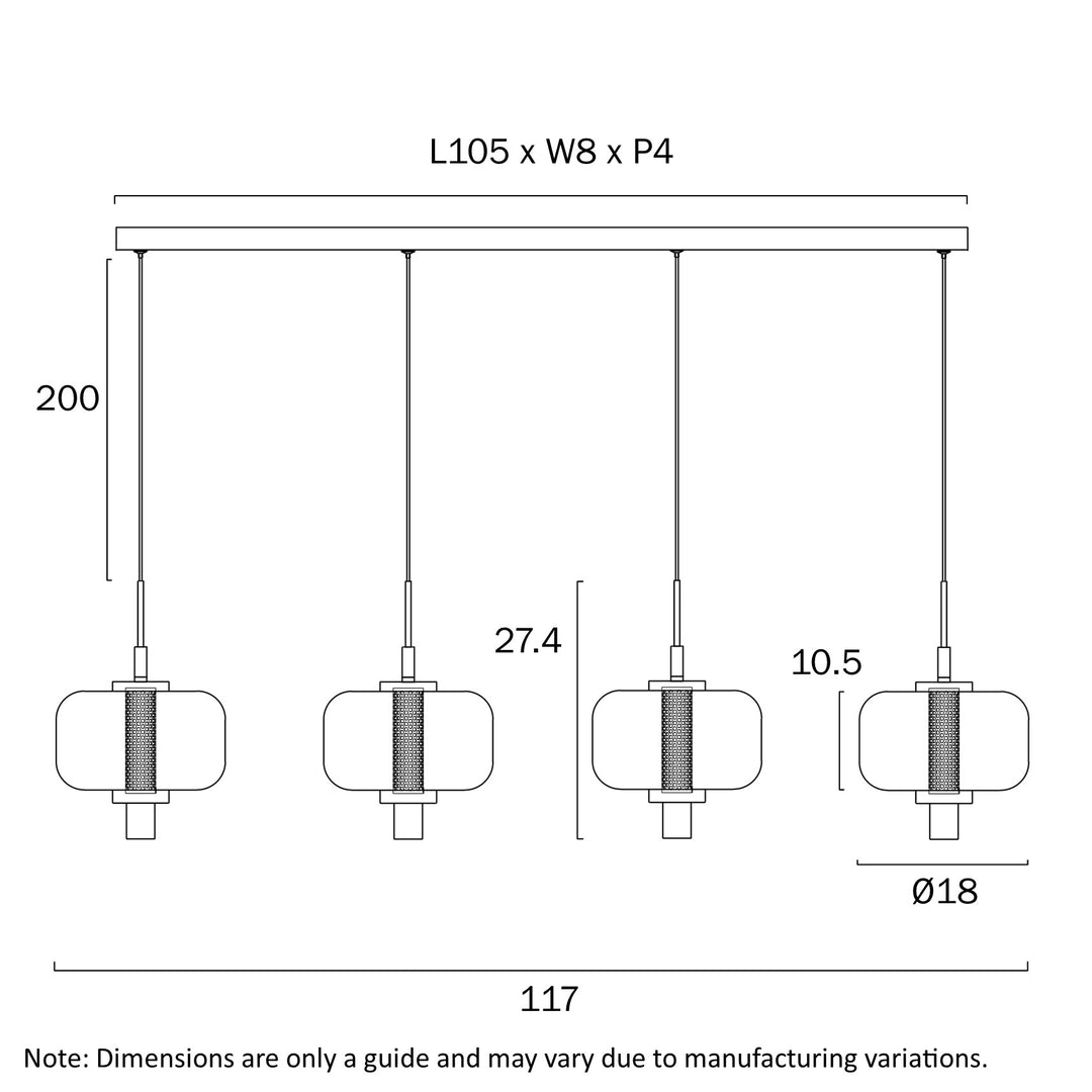 VOLEN 4 LIGHT BAR PENDANT Pendant