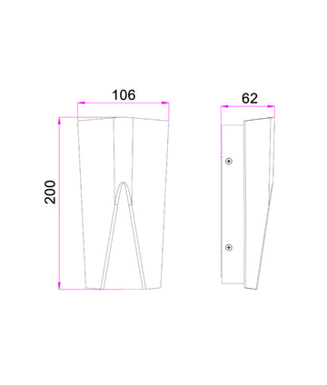 WIGTRI: Exterior LED Tri-CCT Surface Mounted Featured Up/Down Wall Lights IP65 WALL LIGHT