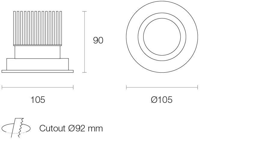 Miniled XDG10 10W Recessed Adjustable Downlight