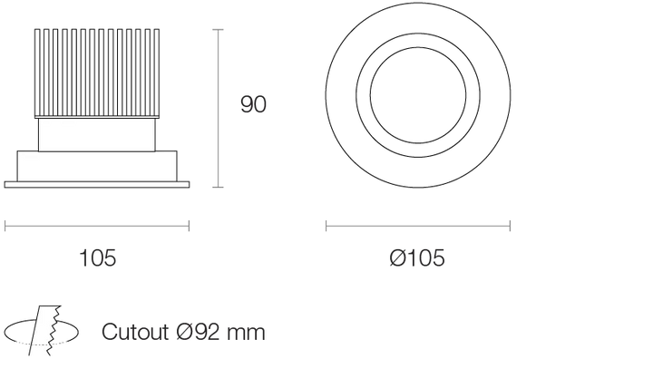 Miniled XDG10 10W Recessed Adjustable Downlight