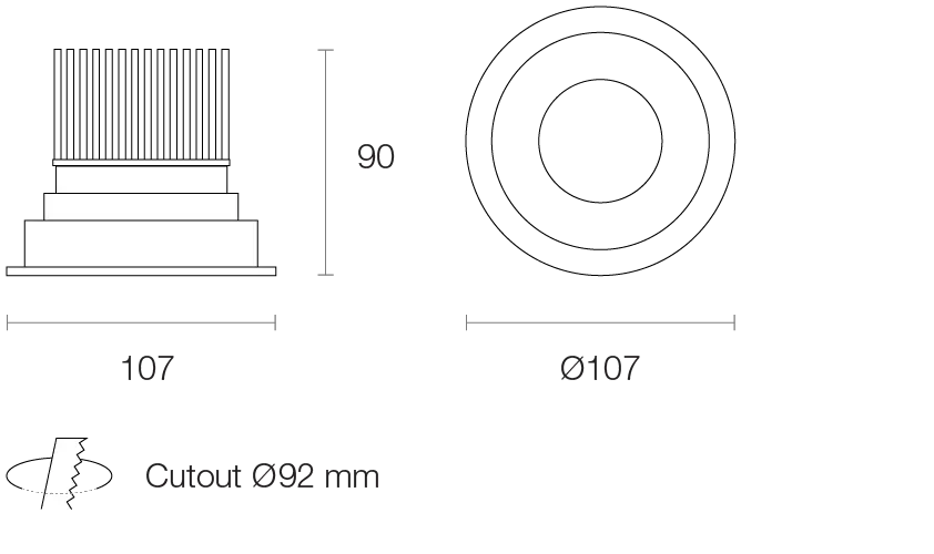 Miniled XDH10 10W Recessed Downlight