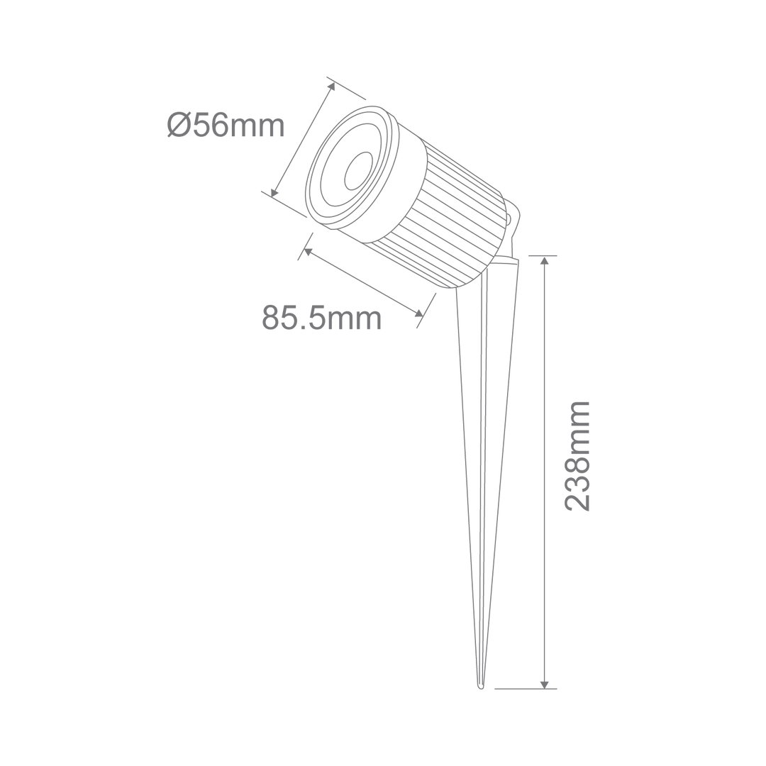 ZOOM PRO Garden Spike 5w/12w/30w Spike light