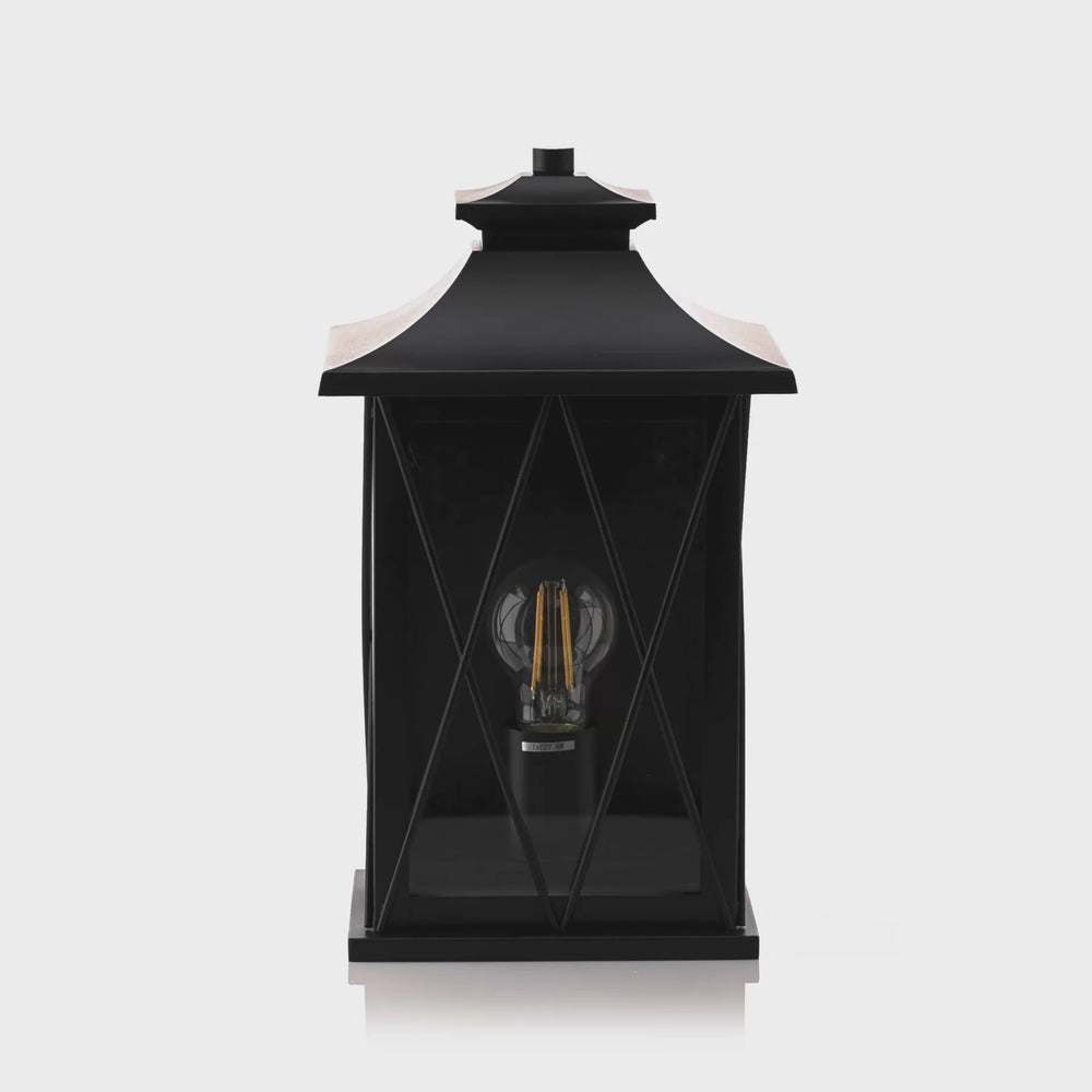HV3532W-S-BLK - Odin Galvanised Iron Black Wall Light WALL LIGHT