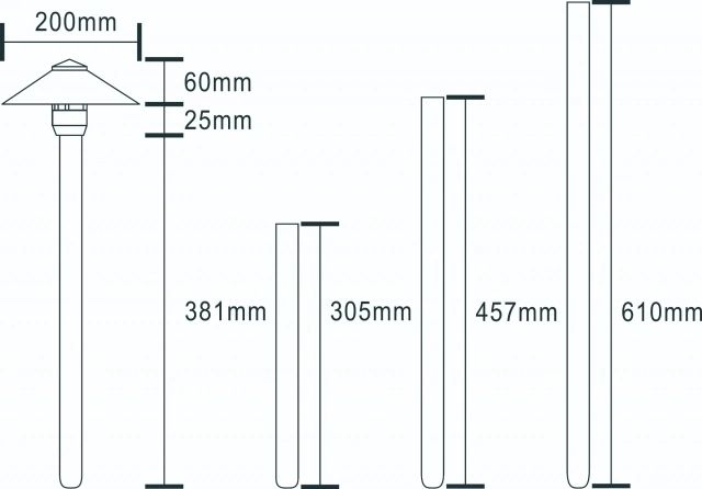 Aluminum Path Light PPL1403