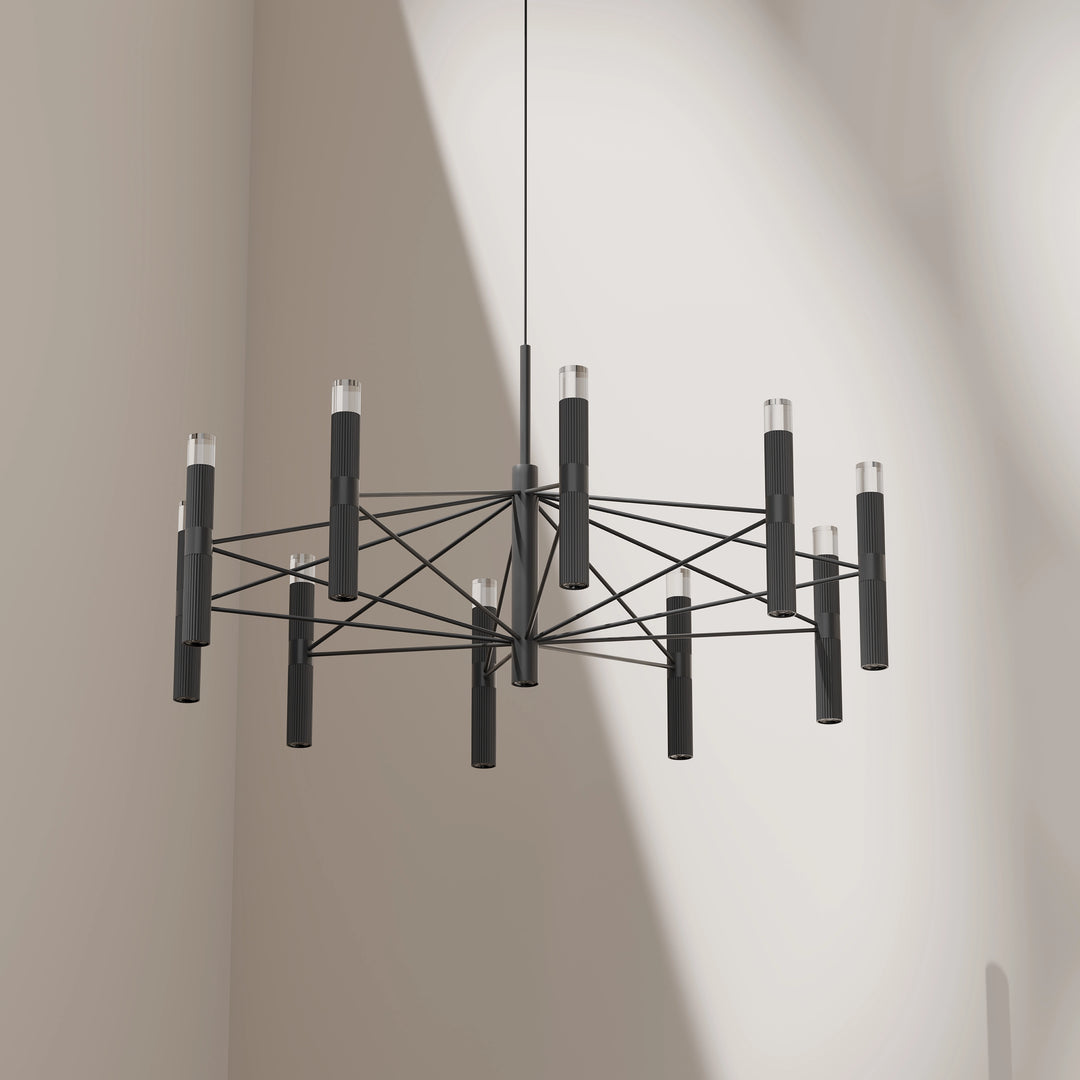 Calibo Aeris 10 Light Slimline Fluted LED Pendant Pendant