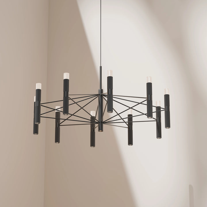 Calibo Aeris 10 Light Slimline Fluted LED Pendant Pendant