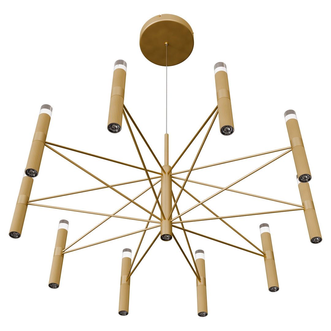 Calibo Aeris 10 Light Slimline Fluted LED Pendant Pendant