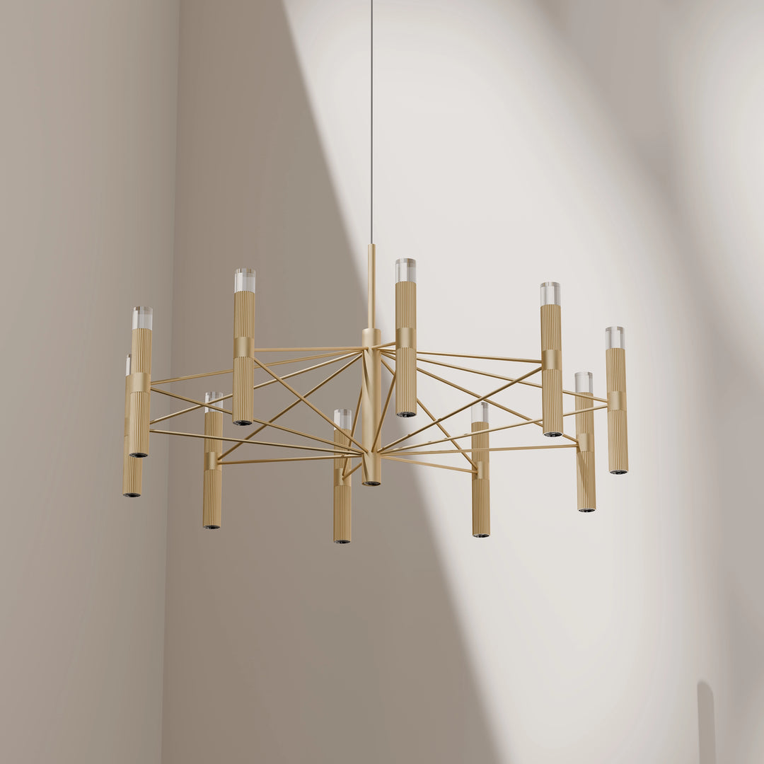 Calibo Aeris 10 Light Slimline Fluted LED Pendant Pendant