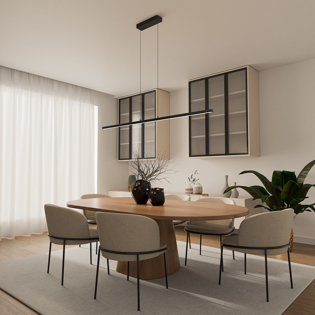 Calibo Aeris 1500/2000mm Slimline Fluted LED Linear Pendant