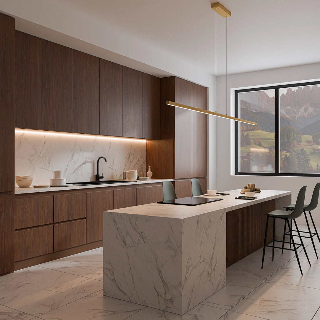 Calibo Aeris 1500/2000mm Slimline Fluted LED Linear Pendant