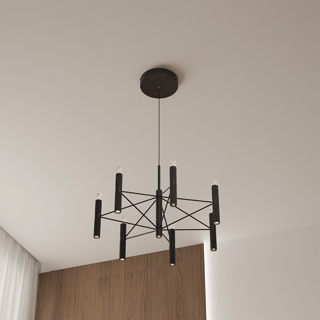 Calibo Aeris 7 Light Slimline Fluted LED Pendant Pendant