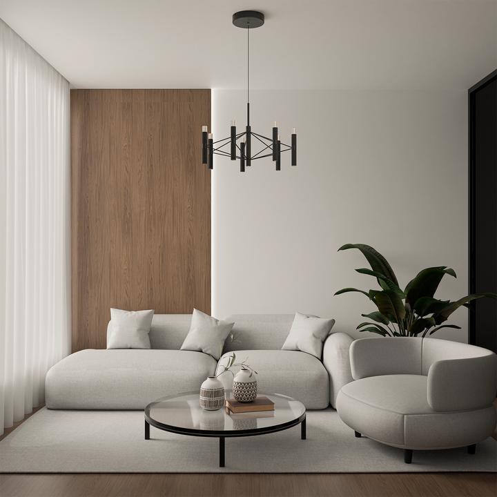 Calibo Aeris 7 Light Slimline Fluted LED Pendant Pendant