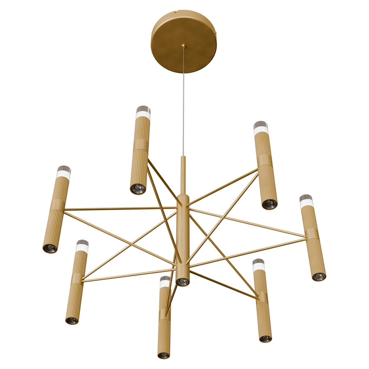Calibo Aeris 7 Light Slimline Fluted LED Pendant Pendant
