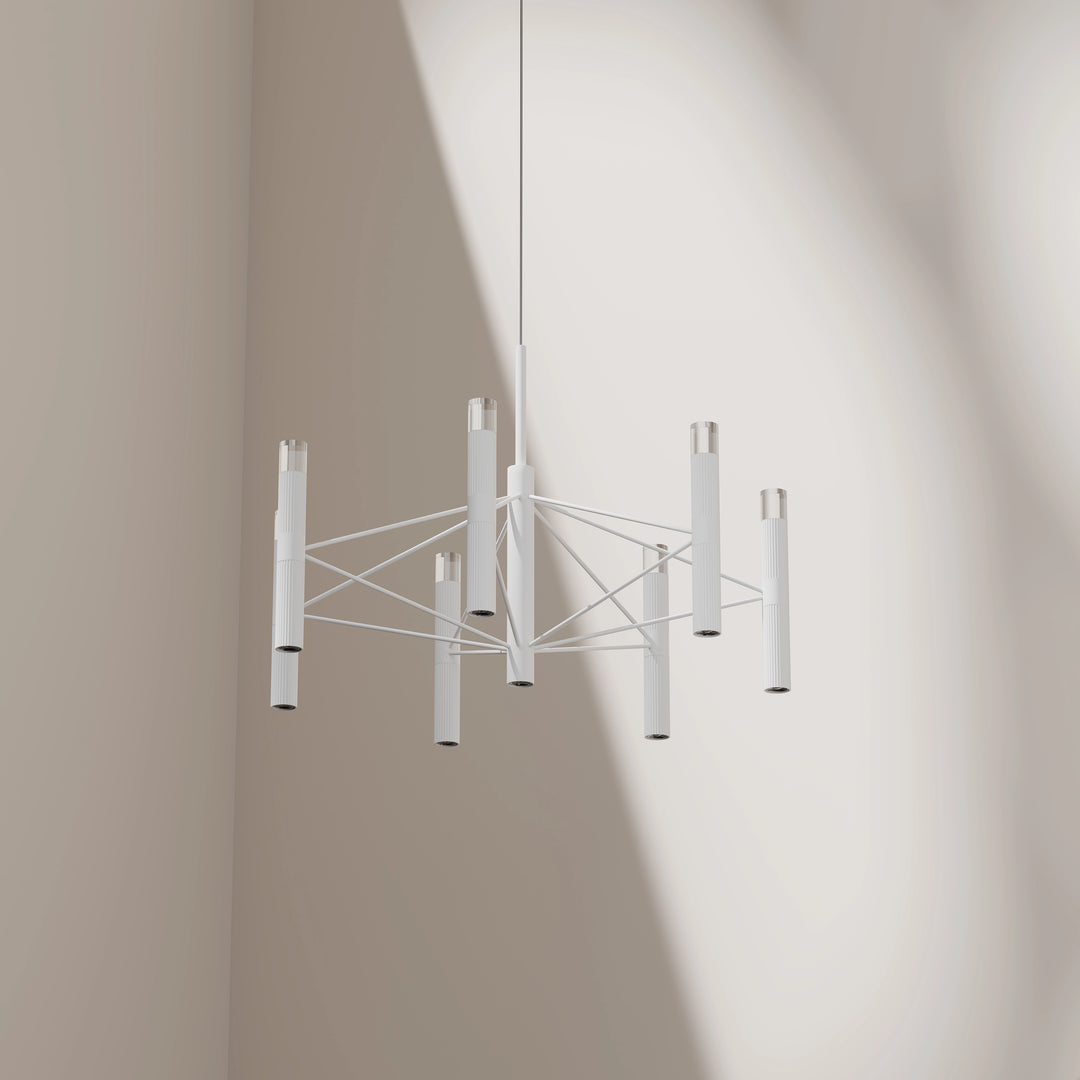 Calibo Aeris 7 Light Slimline Fluted LED Pendant Pendant