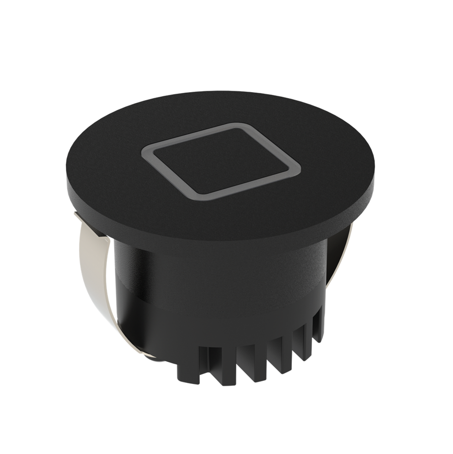 AURA 240V RND 3W LED TRIO IP20 STEPLIGHT Square Ring Black Round step light