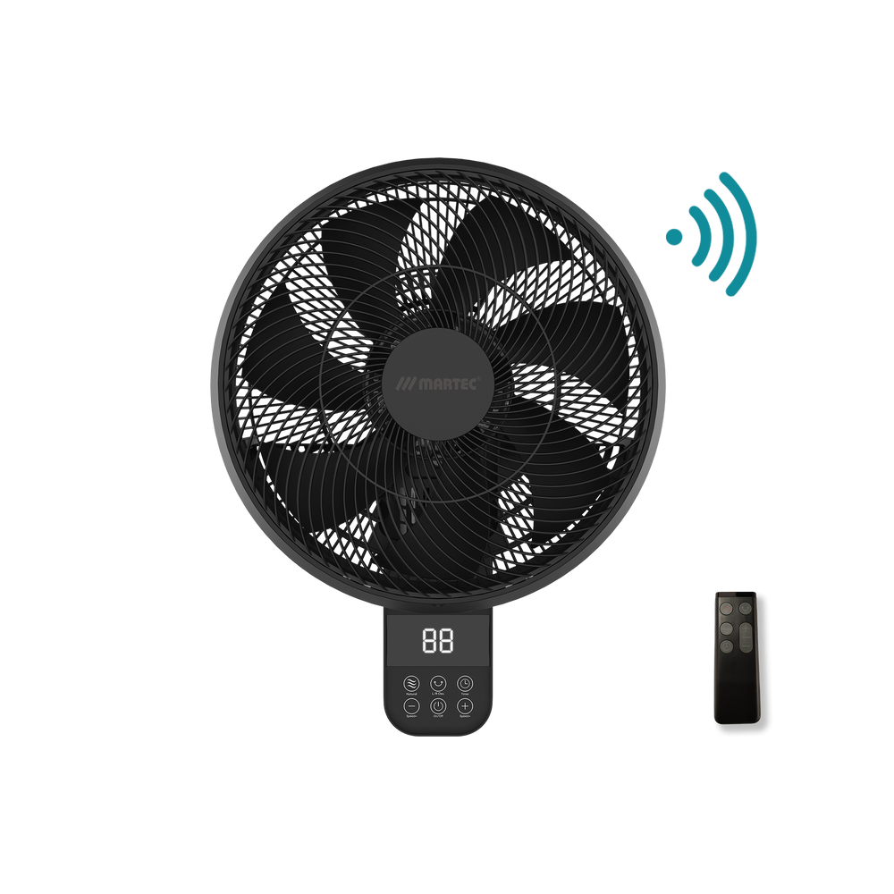 Avalon DC 14″ Smart Wall Fan With Remote Control Black WALL FANS