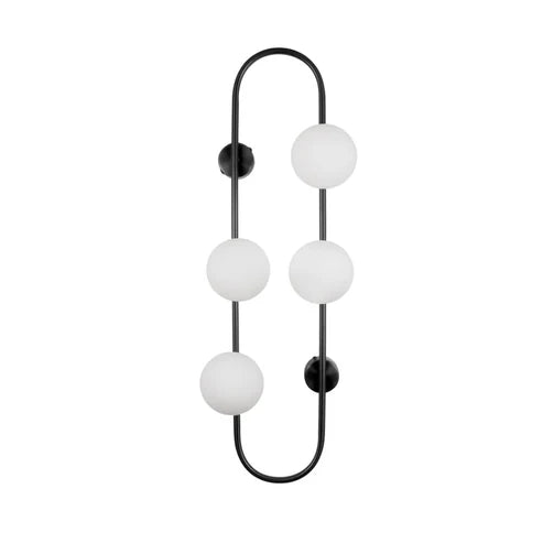 BACH Large Wall Light in Matte Black or Brass Black WALL LIGHT