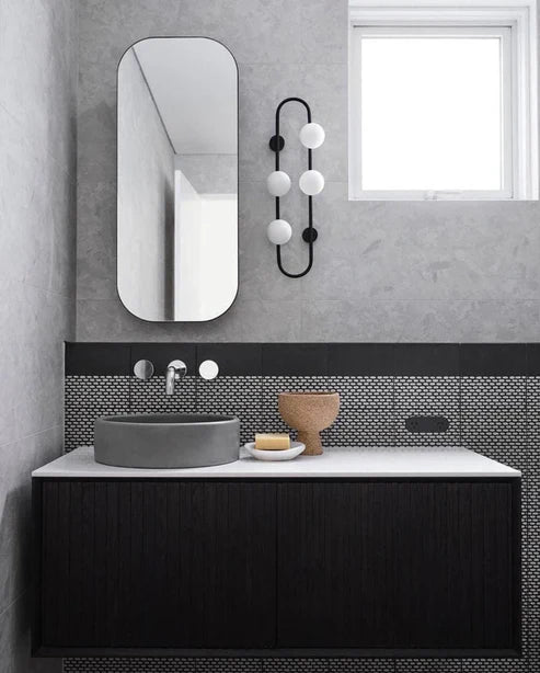 BACH Large Wall Light in Matte Black or Brass WALL LIGHT