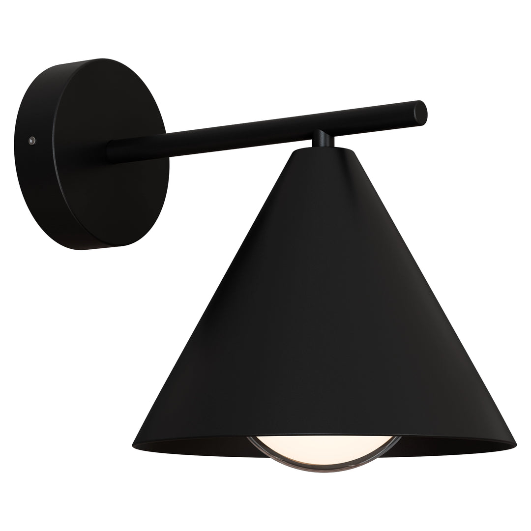 Calibo Becard Minimalist Cone Long Arm Outdoor Wall Light Black WALL LIGHT