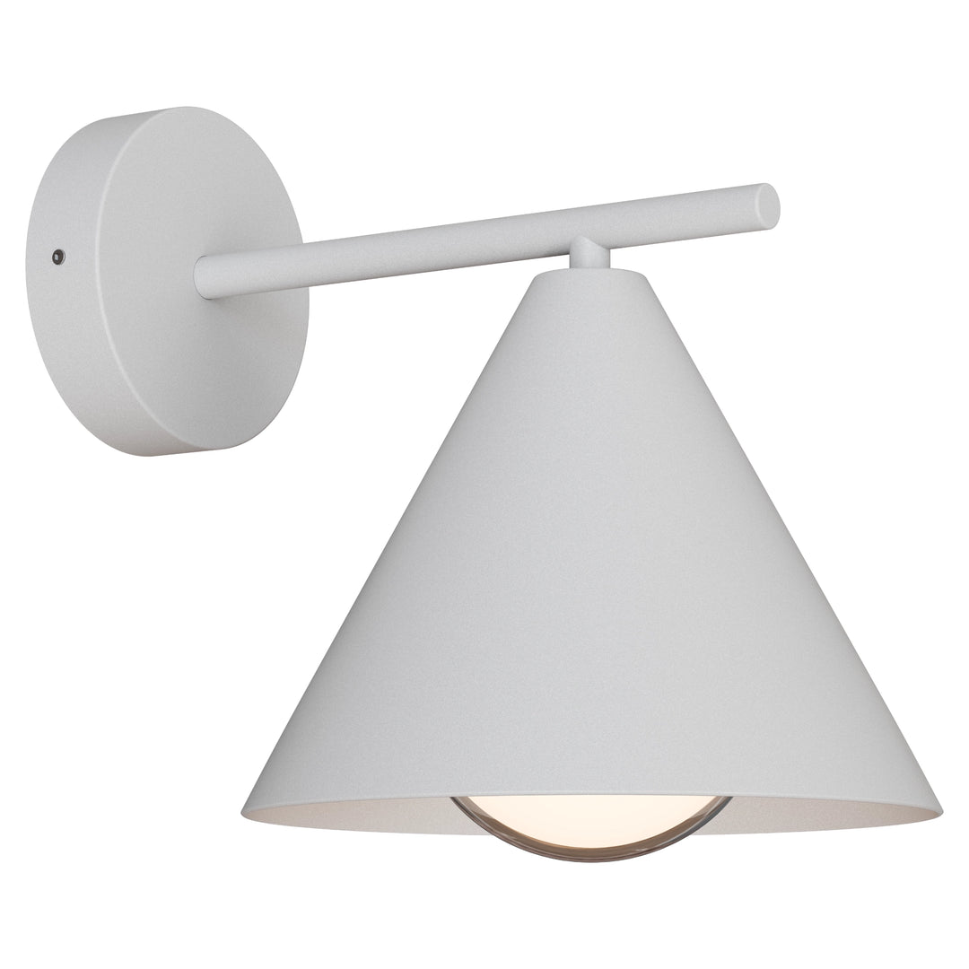 Calibo Becard Minimalist Cone Long Arm Outdoor Wall Light White WALL LIGHT