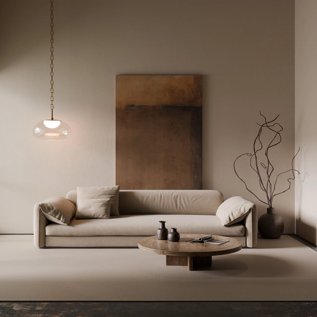 Calibo Bower Modern Alabaster Stone 1 Light Pendant Light